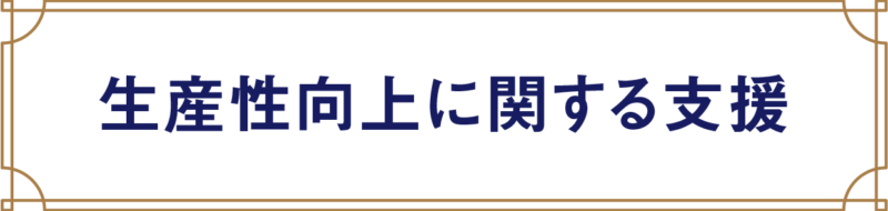 生産性向上に関する支援